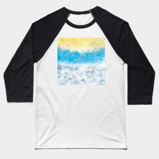 Surf's Up! Blue sky, foamy waves and yellow sun.  Dive right in! Baseball T-Shirt